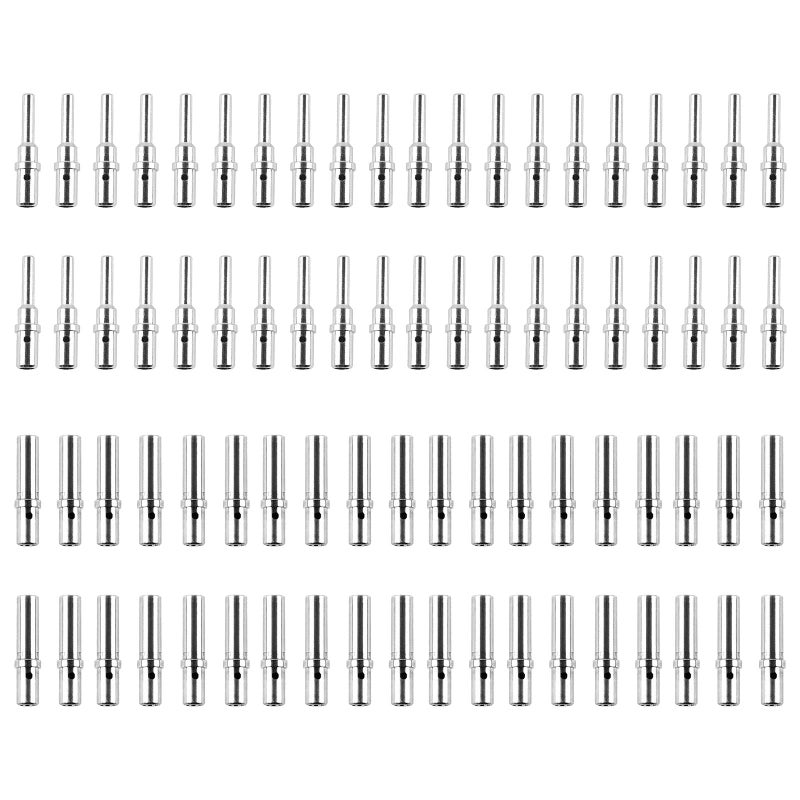 Jrready Deutsch Connector Pins And Sockets Solid Contacts Size 12 St6280-40 Pairs Male Pins 0460-204-12141/ Female Pins 0462-203-12141, Dtp Connector Terminals Wire Size 12-16Awg - Image 1